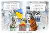 Cartoon: Die Lage in der Ukraine (small) by Kostas Koufogiorgos tagged karikatur,koufogiorgos,ukraine,putin,wasser,strom,heizung,krieg,glück,unglück