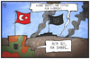 Cartoon: Die Türkei und der IS (small) by Kostas Koufogiorgos tagged karikatur,koufogiorgos,illustration,cartoon,kobane,türkei,syrien,is,miliz,terrorismus,kalifat,kurden,politik,krieg,konflikt