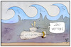 Cartoon: Dritte Welle (small) by Kostas Koufogiorgos tagged karikatur,koufogiorgos,illustration,cartoon,welle,lockdown,uboot,meer,corona,pandemie,tauchen