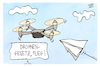 Cartoon: Drohnenabwehr (small) by Kostas Koufogiorgos tagged karikatur,koufogiorgos,drohne,abwehr,papierflieger,sicherheit