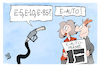 Cartoon: E-Auto-Prämie (small) by Kostas Koufogiorgos tagged karikatur,koufogiorgos,auto,benzin,elektro,tankstelle,zapfhahn
