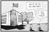 Cartoon: Egon Bahr (small) by Kostas Koufogiorgos tagged karikatur,koufogiorgos,cartoon,illustration,bahr,egon,spd,willy,brandt,haus,berlin,partei,parteizentrale,vernunft,verlust,tod,sozialdemokraten,politik