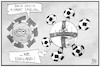 Cartoon: Epsilon wie England (small) by Kostas Koufogiorgos tagged karikatur,koufogiorgos,illustration,cartoon,corona,virus,wembley,england,fußball,mutation