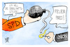 Cartoon: Erbschaftssteuer (small) by Kostas Koufogiorgos tagged karikatur,koufogiorgos,spd,erbschaftssteuer,bombe,streit,union,koalition