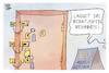 Cartoon: EU-Asylreform (small) by Kostas Koufogiorgos tagged karikatur,koufogiorgos,eu,asylreform,migration,schloss,tür,beratung,europa