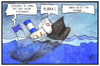 Cartoon: EU-Flüchtlingspolitik (small) by Kostas Koufogiorgos tagged karikatur,koufogiorgos,illustration,cartoon,titanic,film,oscar,leonardo,di,caprio,eu,europa,flüchtlingspolitik,schiff,untergang,preisverleihung