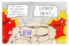 Cartoon: EU berät über Gaza (small) by Kostas Koufogiorgos tagged karikatur,koufogiorgos,gaza,eu,deckung,feuer,krieg