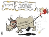 Cartoon: Euro- und Bankenkrise (small) by Kostas Koufogiorgos tagged euro,schulden,krise,banken,merkel,wirtschaft,karikatur,rhinozeross,kostas,koufogiorgos