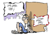 Cartoon: Euro or not ? (small) by Kostas Koufogiorgos tagged euro,greece,drachma,election,economy,koufogiorgos,cartoon