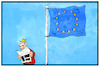 Cartoon: Exportrekord (small) by Kostas Koufogiorgos tagged karikatur,koufogiorgos,illustration,cartoon,export,rekord,fahne,flagge,eu,europa,zeitung,michel,meldung,nachricht