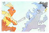 Cartoon: Extremwetterlage (small) by Kostas Koufogiorgos tagged karikatur,koufogiorgos,wetter,feuer,wasser,regen,staffel,klima