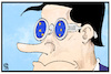 Cartoon: EZB-Leitzins (small) by Kostas Koufogiorgos tagged karikatur,koufogiorgos,illustration,cartoon,draghi,leitzins,ezb,europa,zentralbank,brille,eu,wirtschaft,eurozone