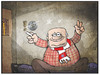 Cartoon: FC Bayern (small) by Kostas Koufogiorgos tagged karikatur,koufogiorgos,illustration,cartoon,hoeness,bayern,münchen,fussball,pokal,dfb,double,gefängnis,haft,warten,sport