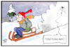Cartoon: Feinstaubalarm (small) by Kostas Koufogiorgos tagged karikatur,koufogiorgos,illustration,cartoon,feinstaubalarm,schnee,schnlitten,winter,wetter,rodeln,sport,freizeit