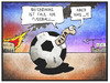 Cartoon: FIFA (small) by Kostas Koufogiorgos tagged karikatur,koufogiorgos,illustration,cartoon,fifa,fussball,katar,brasilien,wm,weltmeisterschaft,wurm,faul,fäulnis,sport,verband,protest