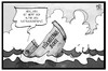 Cartoon: Flüchtlingsboot (small) by Kostas Koufogiorgos tagged karikatur,koufogiorgos,illustration,cartoon,flüchtlingsboot,altar,unglück,katastrophe,christentum,meer,schiff,havarie,untergang,katholikentag,fronleichnam
