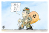 Cartoon: Fünf Prozent (small) by Kostas Koufogiorgos tagged karikatur,koufogiorgos,prozent,militär,bundeswehr,ausgaben,verteidigung