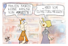 Cartoon: Fußball-EM (small) by Kostas Koufogiorgos tagged karikatur,koufogiorgos,em,elfmeterschießen,abseits,frauen,fußball