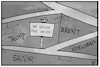 Cartoon: Gedenken an die Mauer (small) by Kostas Koufogiorgos tagged karikatur,koufogiorgos,illustration,cartoon,mauer,berlin,gedenken,trump,brexit,salvini,visegrad,trennen,separatismus,grenze,abgrenzung