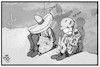 Cartoon: Grenze Mexiko (small) by Kostas Koufogiorgos tagged karikatur,koufogiorgos,illustration,cartoon,trump,mexiko,militär,soldat,grenze,sicherung,usa