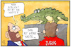 Cartoon: Groko-Kröte (small) by Kostas Koufogiorgos tagged karikatur,koufogiorgos,illustration,cartoon,groko,grokodil,kroete,schulz,kühnert