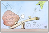 Cartoon: Grüne im Höhenflug (small) by Kostas Koufogiorgos tagged karikatur,koufogiorgos,illustration,cartoon,gruene,katapult,höhenflug,cdu,csu,maskenaffaere,korruption,kfrage,streit,umfrage,sonntagsfrage,baerbock