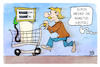 Cartoon: Hamsterkäufe (small) by Kostas Koufogiorgos tagged karikatur,koufogiorgos,tankstelle,spritpreise,hamsterkäufer,verbraucher,supermarkt,energie
