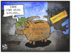 Cartoon: Haushalt 2015 (small) by Kostas Koufogiorgos tagged karikatur,koufogiorgos,illustration,cartoon,haushalt,2015,schulden,sparschwein,infrastruktur,wirtschaft,politik