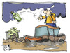 Cartoon: Hochwasser (small) by Kostas Koufogiorgos tagged hochwasser,unwetter,klima,flaschenpost,michel,überflutung,karikatur,koufogiorgos
