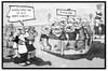 Cartoon: Hooligans (small) by Kostas Koufogiorgos tagged karikatur,koufogiorgos,illustration,cartoon,massentierhaltung,einpferchen,hooligans,gewalt,em,fussball,sport,polizei,einsperren,verhaften