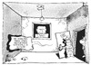 Cartoon: Hotel-Chaos in Sotschi (small) by Kostas Koufogiorgos tagged cartoon,illustration,karikatur,koufogiorgos,hotel,putin,russland,olympia,unterkunft,sport,zimmer,maust,gast,page
