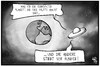 Cartoon: Hunger in der Welt (small) by Kostas Koufogiorgos tagged karikatur,koufogiorgos,illustration,cartoon,hunger,welt,erde,planet,ufo,untertasse,diät,ernährung