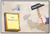 Cartoon: IG Metall-Warnstreiks (small) by Kostas Koufogiorgos tagged karikatur,koufogiorgos,illustration,cartoon,warnstreik,streik,arbeit,igm,metall,hammer,nagel,tarifverhandlung,tarifkonflikt,bild,soziales