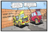Cartoon: Illegale Autorennen (small) by Kostas Koufogiorgos tagged karikatur,koufogiorgos,illustration,cartoon,autorennen,illegal,raser,schallmauer,gesetz,strafe,geschwindigkeit,auto
