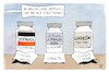 Cartoon: Impfpflicht (small) by Kostas Koufogiorgos tagged karikatur,koufogiorgos,illustration,cartoon,vakzin,impfung,impfpflicht,corona,covid,medikament