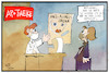 Cartoon: Impfpriorisierung (small) by Kostas Koufogiorgos tagged karikatur,koufogiorgos,illustration,cartoon,impfstoff,priorisierung,altersgruppe,alter,apotheke,kundin,creme,anti,aging