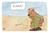 Cartoon: In Alarmbereitschaft (small) by Kostas Koufogiorgos tagged karikatur,koufogiorgos,illustration,cartoon,krieg,ukraine,russland,bär,konflikt,krise,niesen,hatschi,alarm