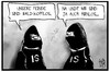 Cartoon: IS-Terror (small) by Kostas Koufogiorgos tagged karikatur,koufogiorgos,illustration,cartoon,is,terroristen,terrorismus,islamismus,enthaupten,kopflos,hirnlos,politik,feinde,vermummt