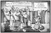 Cartoon: IT-Sicherheit (small) by Kostas Koufogiorgos tagged karikatur,koufogiorgos,illustration,cartoon,it,sicherheit,gesetz,schwarz,rotkäppchen,wolf,märchen,grimm,hacker,trojaner,virus,internet,regierung,cdu,spd