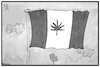 Cartoon: Kanada legalizes it (small) by Kostas Koufogiorgos tagged karikatur koufogiorgos illustration cartoon hanf kanada marihuana hasch droge joint gesundheit fahne flagge legalisierung
