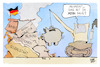Cartoon: Kaputtsparen (small) by Kostas Koufogiorgos tagged karikaturen,koufogiorgos,kaputt,abrissbirne,baustelle