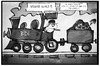 Cartoon: Kohlekraft (small) by Kostas Koufogiorgos tagged karikatur,koufogiorgos,illustration,cartoon,kohle,wirtschaft,gabriel,bdi,industrie,lokomotive,zug,kohlekraft,energie,umwelt,politik