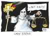 Cartoon: Lady Justice (small) by Kostas Koufogiorgos tagged zimmerman,trayvon,martin,lady,justice,usa,cartoon,koufogiorgos