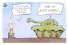 Cartoon: Leopard I (small) by Kostas Koufogiorgos tagged karikatur,koufogiorgos,leopard,panzer,alt,rente