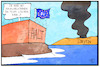 Cartoon: Libyen (small) by Kostas Koufogiorgos tagged karikatur,koufogiorgos,illustration,cartoon,libyen,eu,europa,mauer,krokodilsträner,feuer,löschen,krieg,konflikt