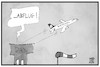 Cartoon: Lufthansa (small) by Kostas Koufogiorgos tagged karikatur,koufogiorgos,illustration,cartoon,dax,lufthansa,abflug,fliegen,boerse,markt,wirtschaft,flughafen,tower