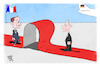 Cartoon: Macron empfängt Scholz (small) by Kostas Koufogiorgos tagged karikatur,koufogiorgos,scholz,macron,besuch,teppich,frankreich,deutschland