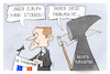 Cartoon: Macrons Sorbonne-Rede (small) by Kostas Koufogiorgos tagged karikatur,koufogiorgos,macron,tod,sensenmann,sorbonne,putin,rede,europa