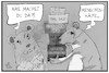 Cartoon: Menschenkäufe (small) by Kostas Koufogiorgos tagged karikatur,koufogiorgos,illustration,cartoon,menschenkauf,hamsterkauf,lockdown,panik,verbraucher,pandemie,einkaufen