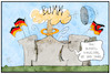 Cartoon: Merkel im Bundestag (small) by Kostas Koufogiorgos tagged karikatur,koufogiorgos,illustration,cartoon,merkel,bundestag,reichstagsgebäude,explosion,rede,emotional,bundeskanzlerin,berlin,generaldebatte